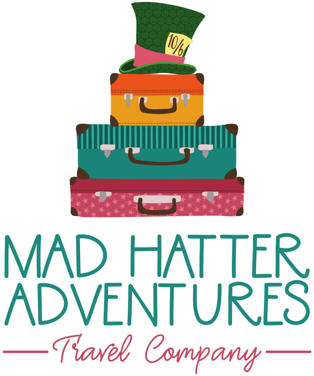 mad hatter three suitcases logo full